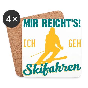 Mir reicht's! Ich geh' Skifahren - Untersetzer (4er-Set) - Weiß - Vorne