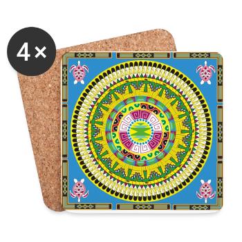 indianspirit 4 - Coasters (set of 4) - white - Front