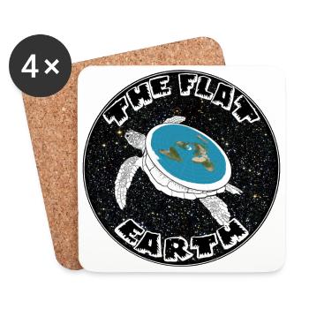 terre plate - Dessous de verre (lot de 4) - blanc - Devant
