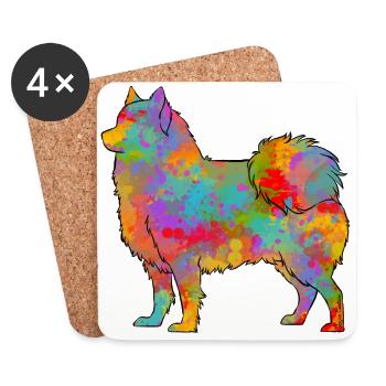 Finnish Lapland Multicolored - Coasters (set of 4) - white - Front