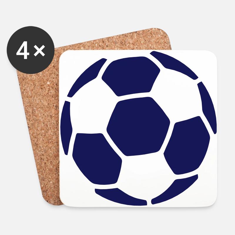 Fußball - Untersetzer (4er-Set) - Weiß