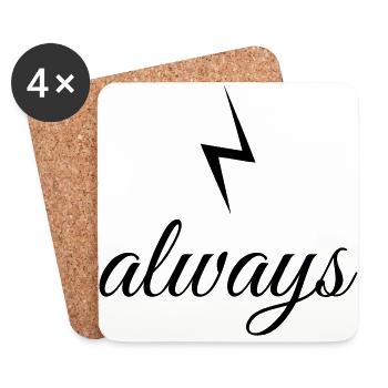 always - Untersetzer (4er-Set) - Weiß - Vorne