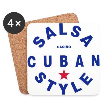 Salsa Cuban Style - Salsa Dance Fashion - Untersetzer (4er-Set) - Weiß - Vorne