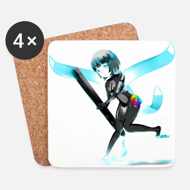 Huion OC Charakter - Untersetzer (4er-Set) - Weiß
