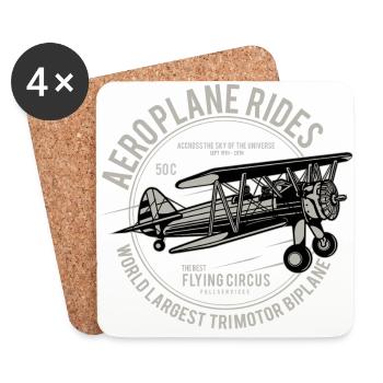 Aeroplane Rides - Dessous de verre (lot de 4) - blanc - Devant