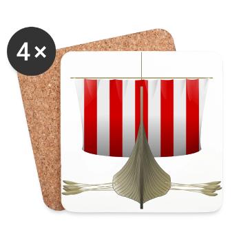 paddle boat sail boat rowing boat sailboat71 - Coasters (set of 4) - white - Front