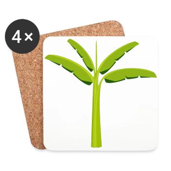banana banana fruit veggie vegetables fruits62 - Coasters (set of 4) - white - Front