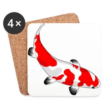 Koi - Coasters (set of 4) - white - Front