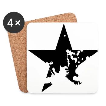 dirty star - Untersetzer (4er-Set) - Weiß - Vorne
