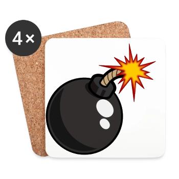 Bombe Shirt - Untersetzer (4er-Set) - Weiß - Vorne