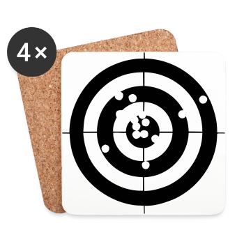 Target Hobby Sport Shooting Gift Idea - Coasters (set of 4) - white - Front