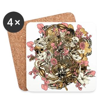 Flower Sechster Mix - Untersetzer (4er-Set) - Weiß - Vorne