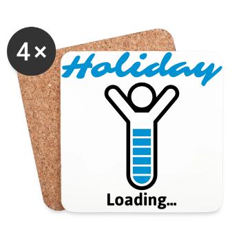 Holiday Loading... - Untersetzer (4er-Set) - Weiß - Vorne