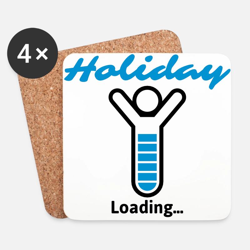 Holiday Loading... - Untersetzer (4er-Set) - Weiß