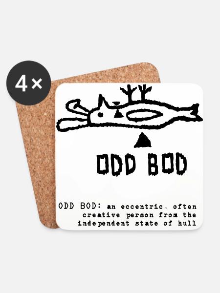 ODD BOD - Coasters (set of 4) - white