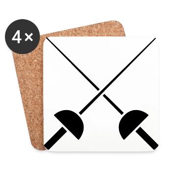 fencing - Coasters (set of 4) - white - Front