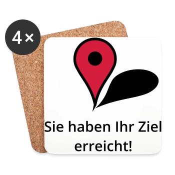 Sie haben Ihr Ziel erreicht - Untersetzer (4er-Set) - Weiß - Vorne