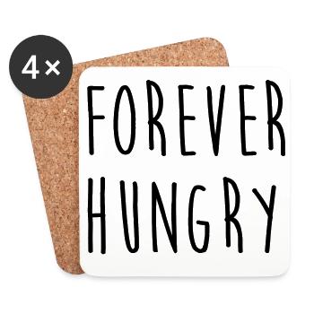 Pour toujours affamé Forever Hungry Gift Idea - Dessous de verre (lot de 4) - blanc - Devant