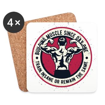 Building Muscle - Coasters (set of 4) - white - Front