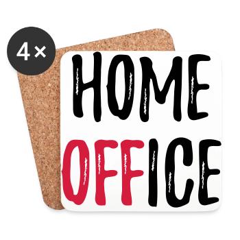 Home OFFice gift for friends Job in the office - Coasters (set of 4) - white - Front