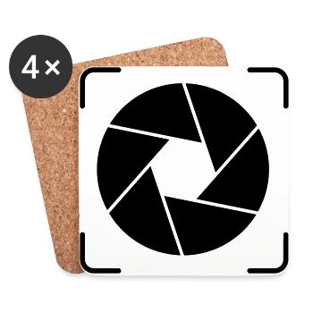 Camera - Lenses - Coasters (set of 4) - white - Front