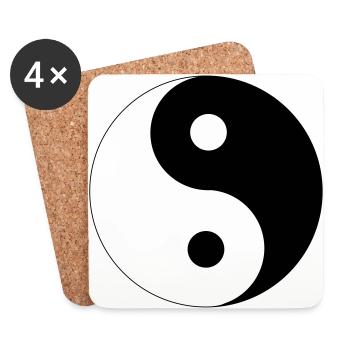 Yin Yang - Untersetzer (4er-Set) - Weiß - Vorne