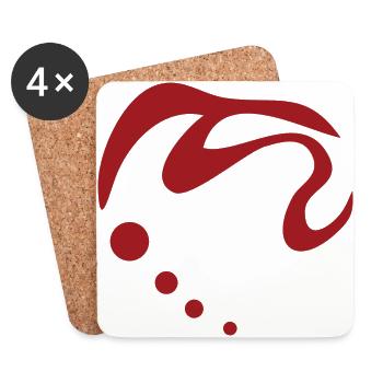 Dynamic red - Coasters (set of 4) - white - Front