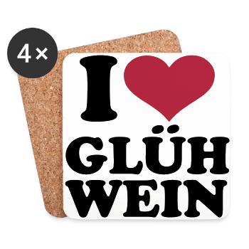 I love glögg - Coasters (set of 4) - white - Front