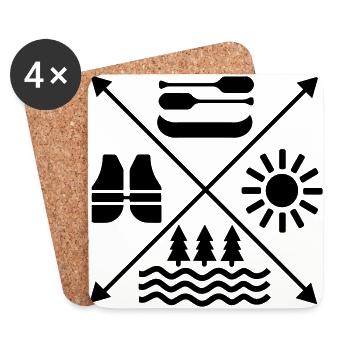 Kayak - Coasters (set of 4) - white - Front