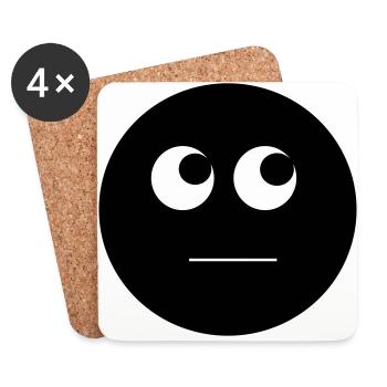 The slightly different emoji! - Coasters (set of 4) - white - Front