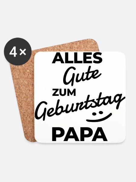 Alles Gute zum Geburtstag Papa - Untersetzer (4er-Set) - Weiß