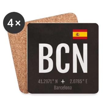 Barcelona - Coasters (set of 4) - white - Front