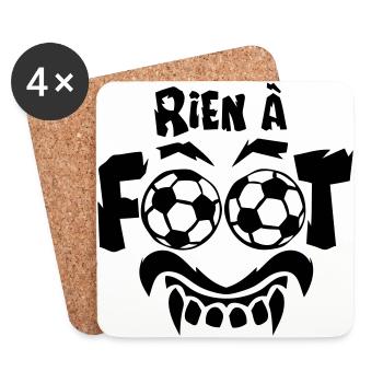 rien a foot ballon expression 1 - Dessous de verre (lot de 4) - blanc - Devant