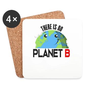 Il n'y a pas de planète B - Dessous de verre (lot de 4) - blanc - Devant