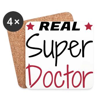 Doctor Arzt Médecin Docteur Medecine Life - Coasters (set of 4) - white - Front