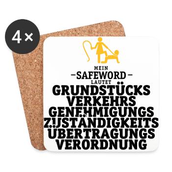 Mein Safeword lautet - Untersetzer (4er-Set) - Weiß - Vorne