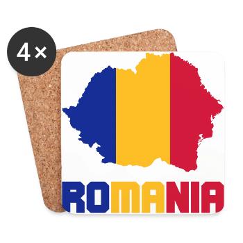 Romania - Coasters (set of 4) - white - Front