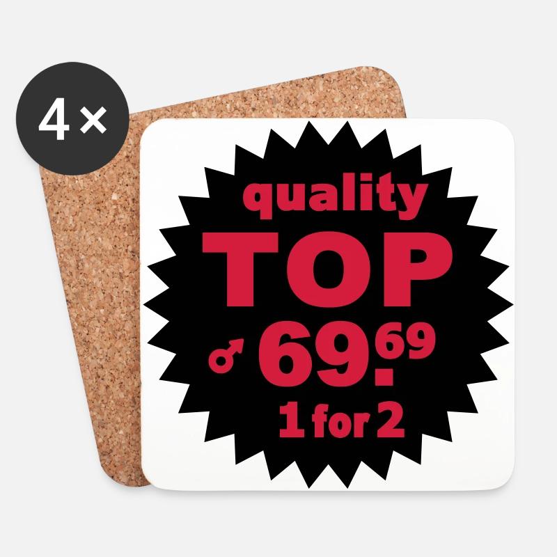 quality T - Coasters (set of 4) - white