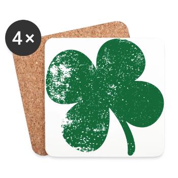 Lucky T-shirt - Coasters (set of 4) - white - Front
