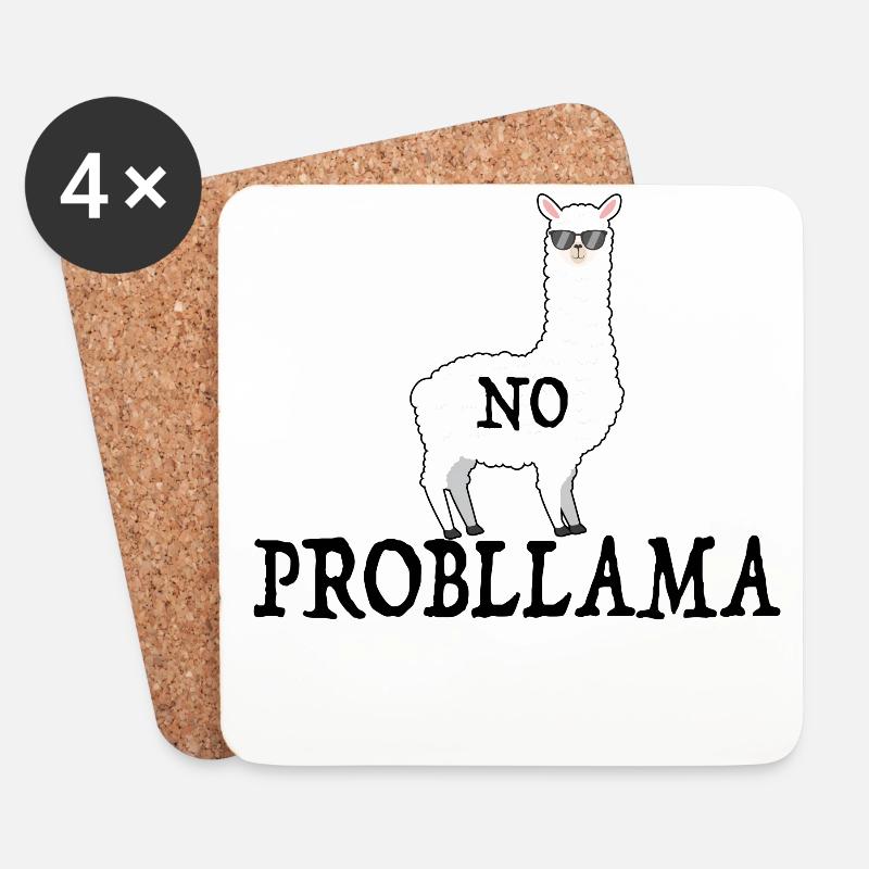 Kein Problem - Untersetzer (4er-Set) - Weiß