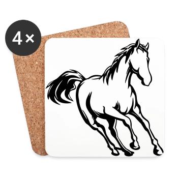 horse - Coasters (set of 4) - white - Front