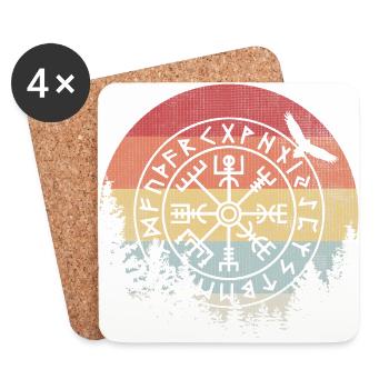 Runic writing - Coasters (set of 4) - white - Front