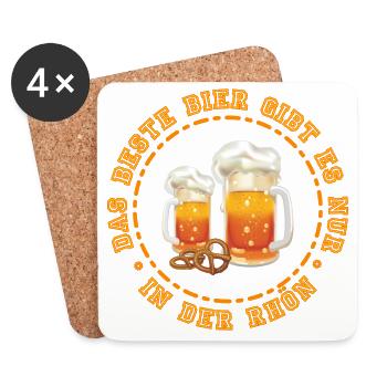 The best beer is available in the Rhön Kreuzberg - Coasters (set of 4) - white - Front