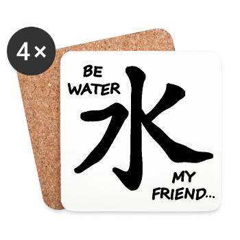 Be Water My Friend - Untersetzer (4er-Set) - Weiß - Vorne