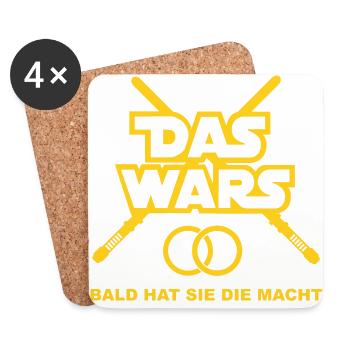 Daswarssiehatdiemacht - Untersetzer (4er-Set) - Weiß - Vorne