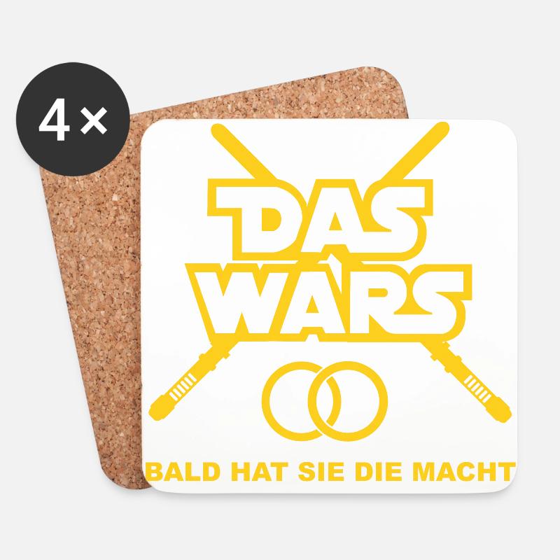 Daswarssiehatdiemacht - Untersetzer (4er-Set) - Weiß