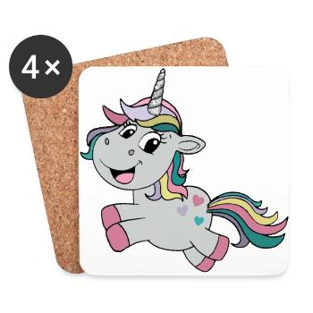 Unicorn - Coasters (set of 4) - white - Front