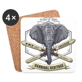 Hannibal Heritage - Coasters (set of 4) - white - Front