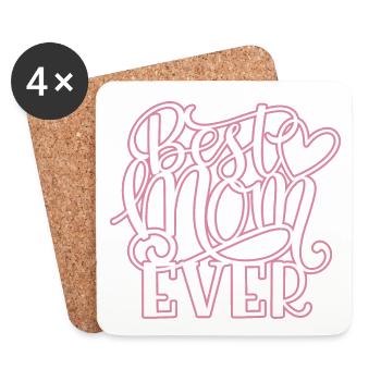 Best MOM Ever - Coasters (set of 4) - white - Front