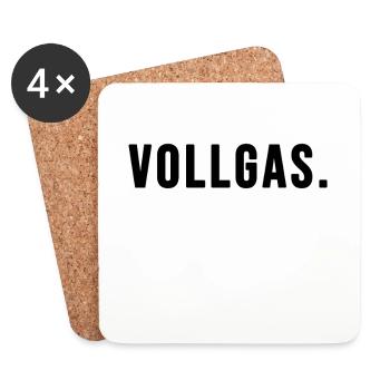 Vollgas - Untersetzer (4er-Set) - Weiß - Vorne